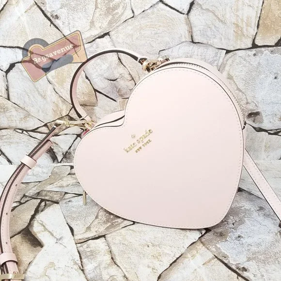 Heart Love Shack Purse Chalk Pink Crossbody Kate Spade #bagsavenue #authentic - Picture 12 of 12